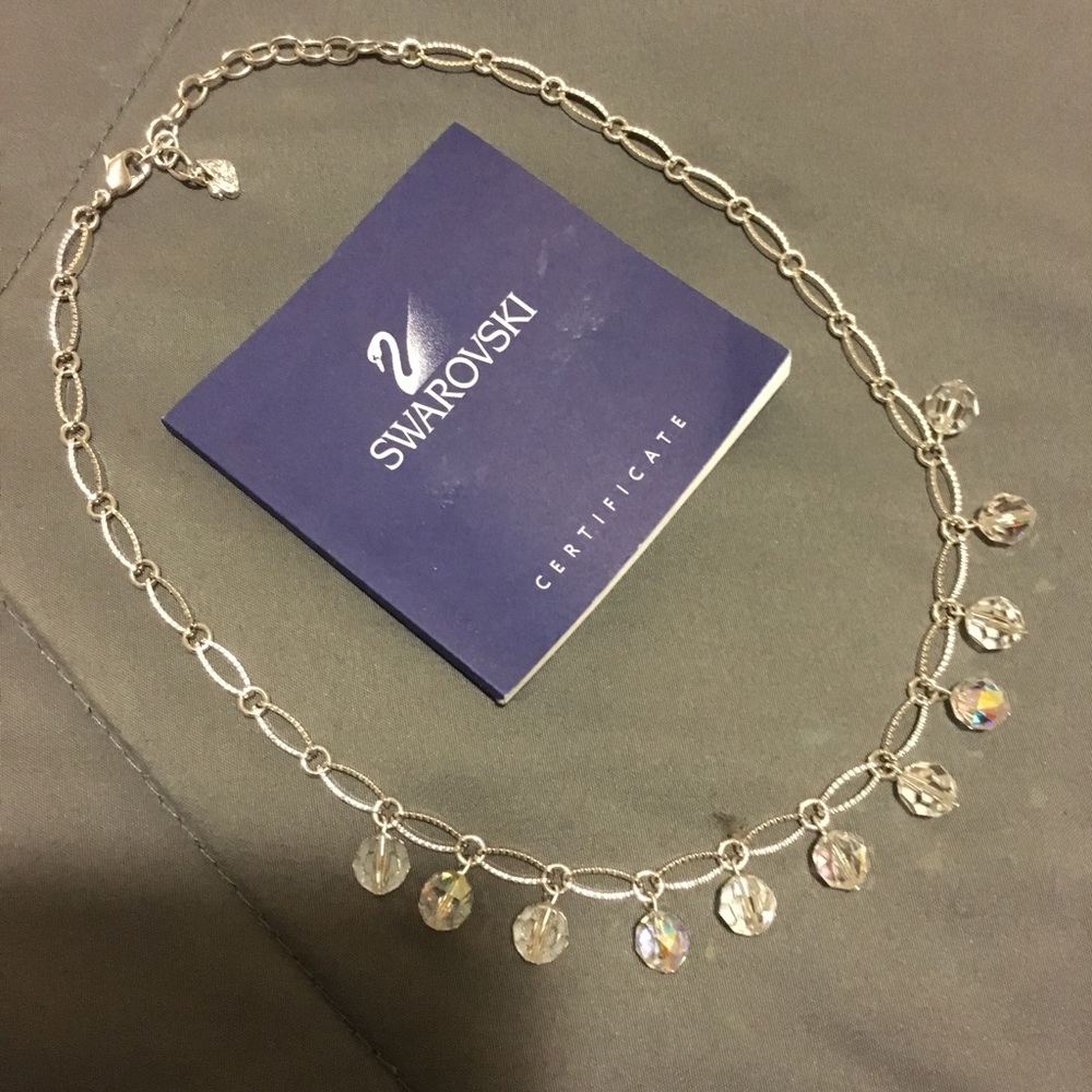 Swarovski crystal necklace with matching bracelet